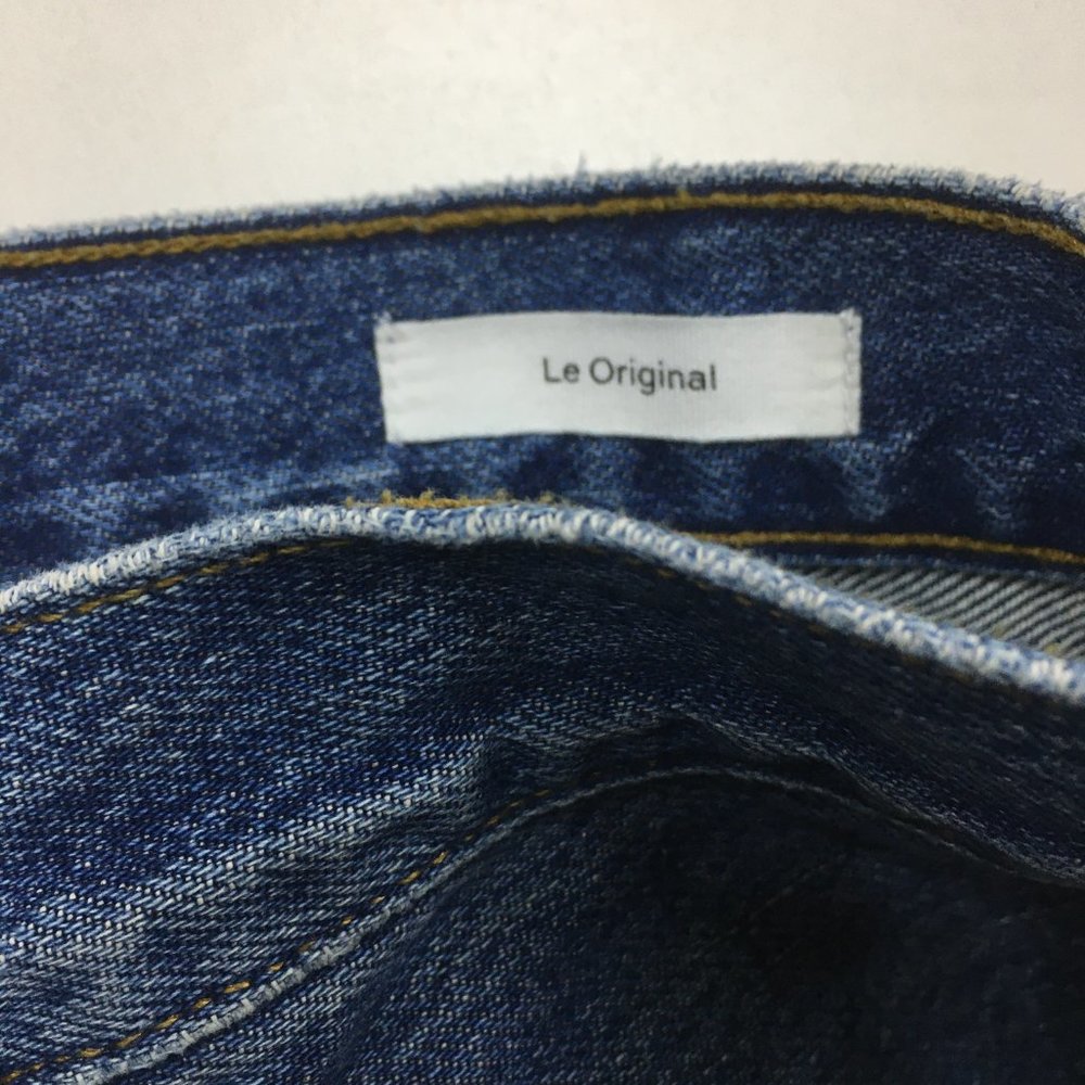 Frame Le Original Patchwork Distressed Button Fly… - image 3